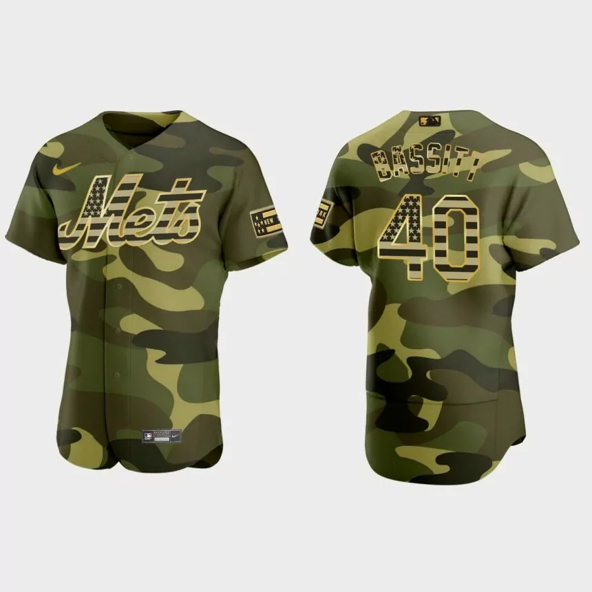 Chris Bassitt New York Mets 2022 Armed Forces Day Jersey – Camo