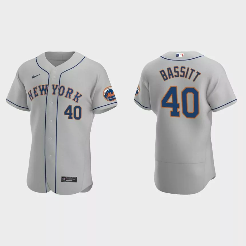 Chris Bassitt New York Mets Authentic Road Jersey – Gray