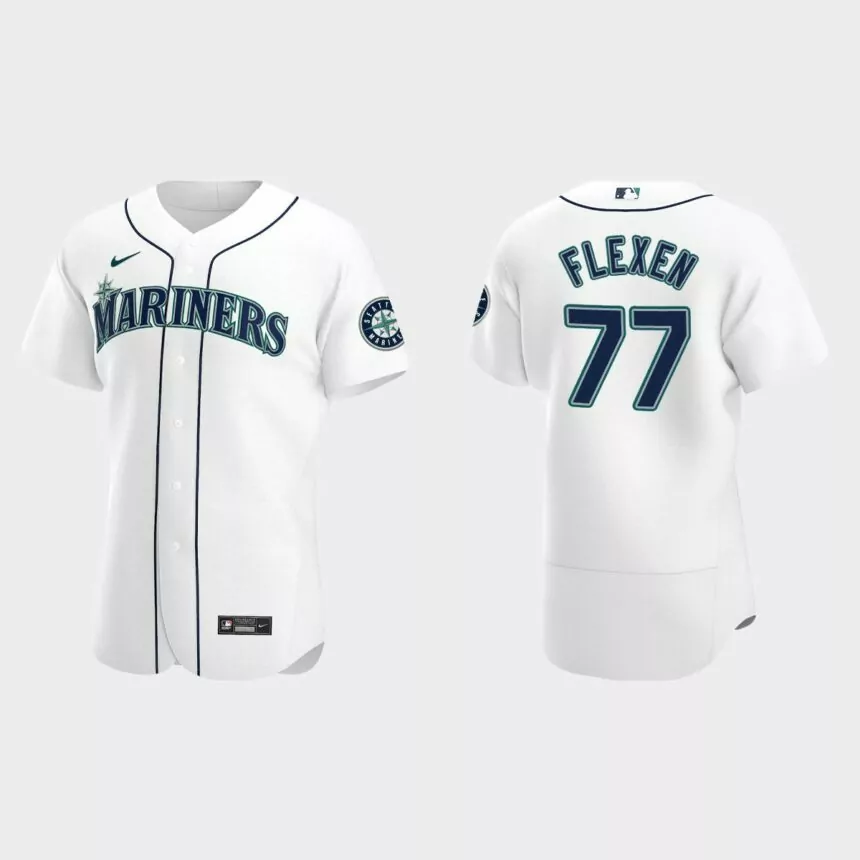 Chris Flexen Seattle Mariners Authentic Home Jersey – White