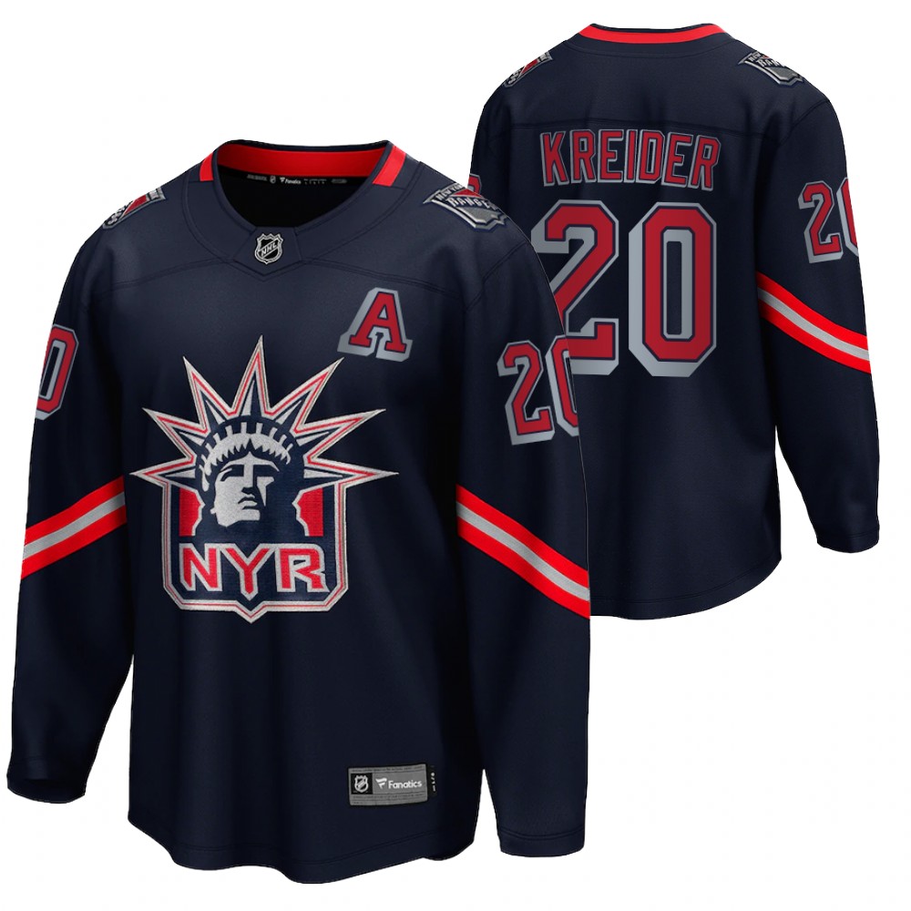 Chris Kreider New York Rangers 2021 Special Edition Navy Men Jersey Reverse Retro