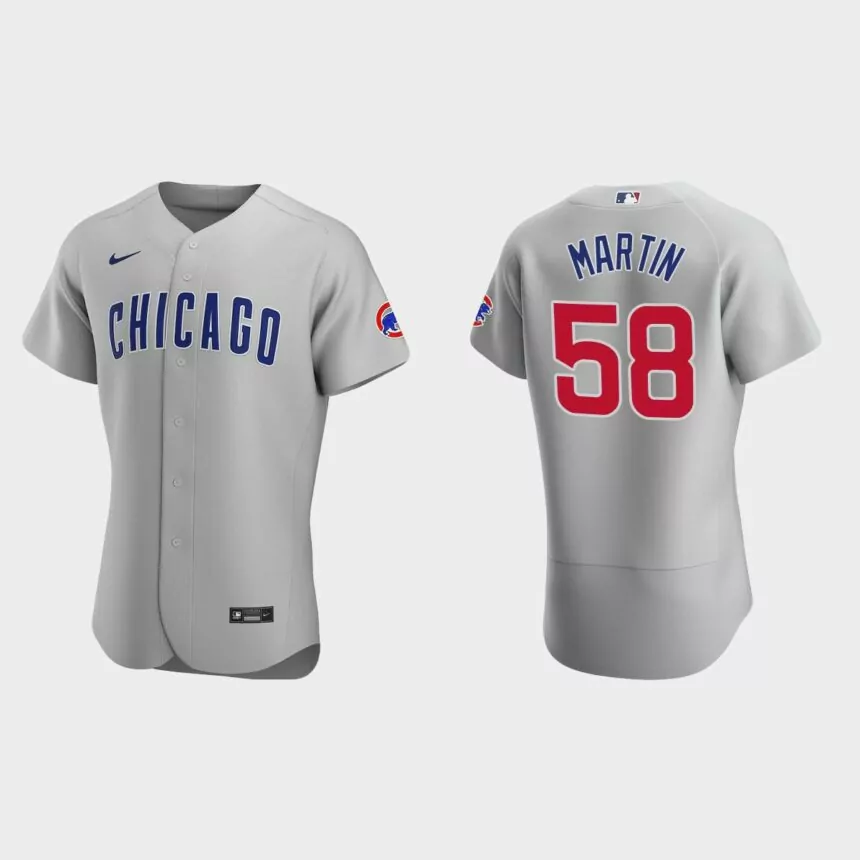 Chris Martin Chicago Cubs Authentic Road Jersey – Gray