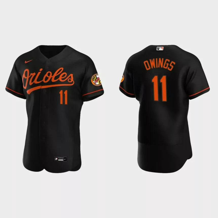 Chris Owings Baltimore Orioles Authentic Alternate Jersey – Black