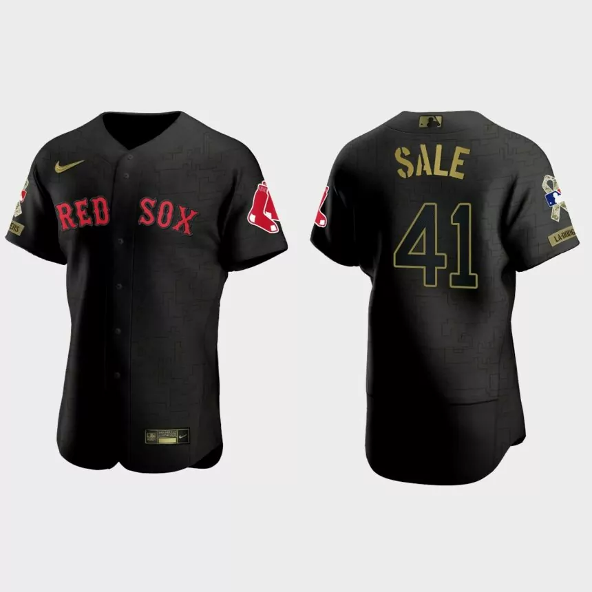 Chris Sale Boston Red Sox 2021 Salute to Service Jersey – All Black
