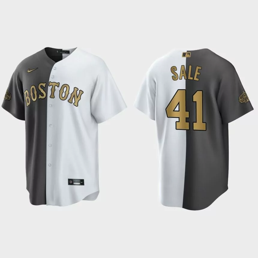 Chris Sale Boston Red Sox 2022 MLB All-Star Game Split Jersey – White Charcoal