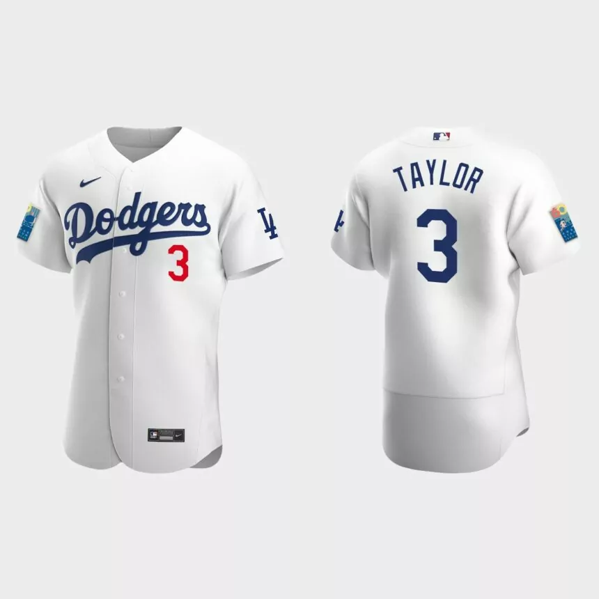 Chris Taylor Los Angeles Dodgers 2022 Dodger Stadium 60th Anniversary Authentic Jersey – White