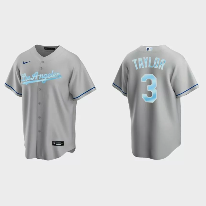 Chris Taylor Los Angeles Dodgers 2022 Father’s Day Gift Replica Jersey – Gray
