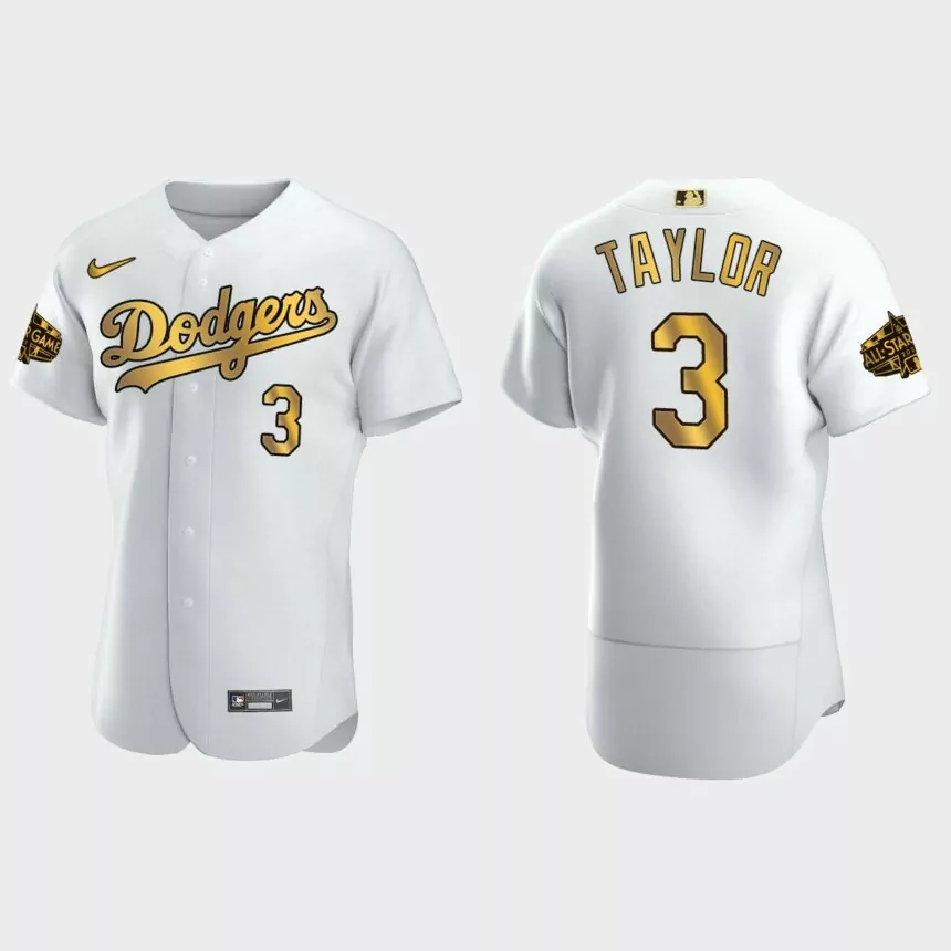 Chris Taylor Los Angeles Dodgers 2022 MLB All-Star Game Jersey – White Gold