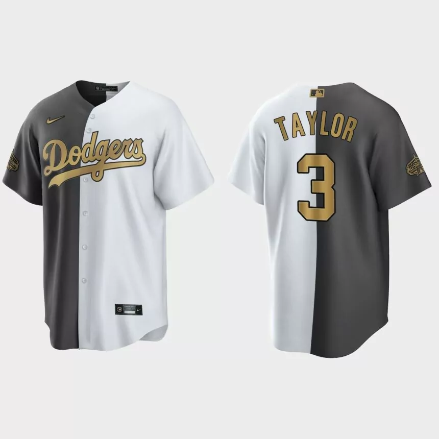 Chris Taylor Los Angeles Dodgers 2022 MLB All-Star Game Split Jersey – White Charcoal