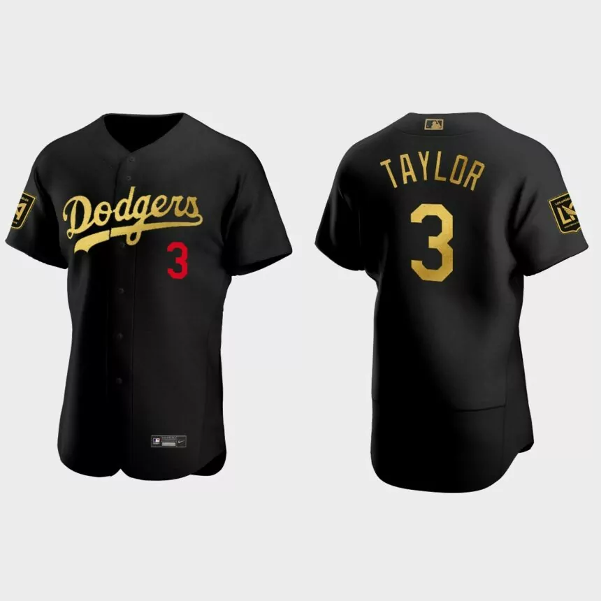 Chris Taylor Los Angeles Dodgers LAFC Night Authentic Jersey – Black