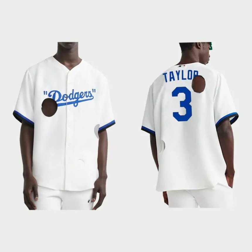 Chris Taylor Los Angeles Dodgers Meteor Holes Jersey – White