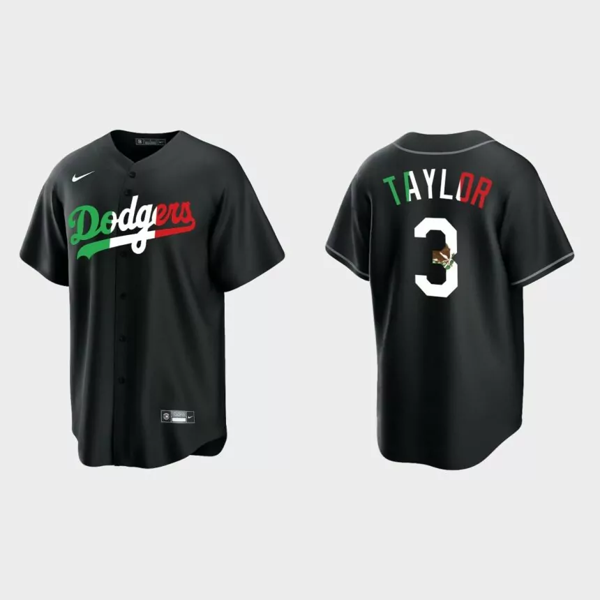 Chris Taylor Los Angeles Dodgers Mexican Heritage Night Replica Jersey – Black
