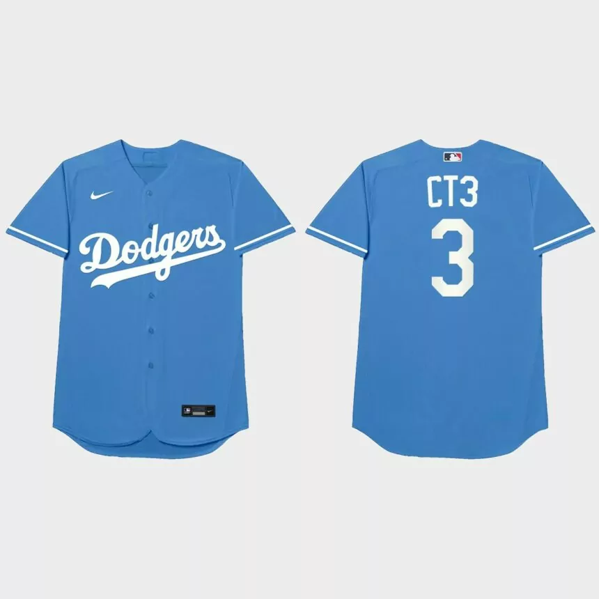 Chris Taylor Nickname Dodgers 2021 Players’ Weekend CT3 Jersey – Royal