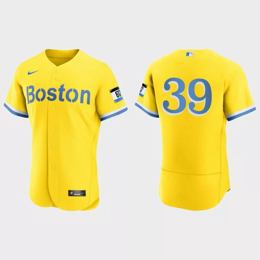 Christian Arroyo Boston Red Sox 2021 City Connect Authentic Jersey – Gold Light Blue