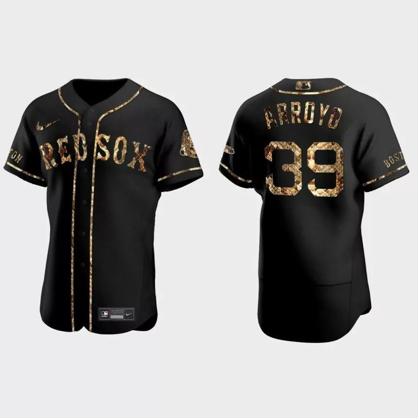 Christian Arroyo Boston Red Sox Python Skin Authentic Jersey – Black