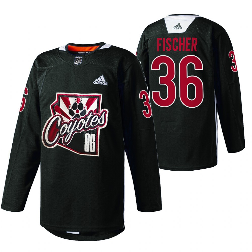 Christian Fischer Jersey Arizona Coyotes Throwback Night 2021 Black Special