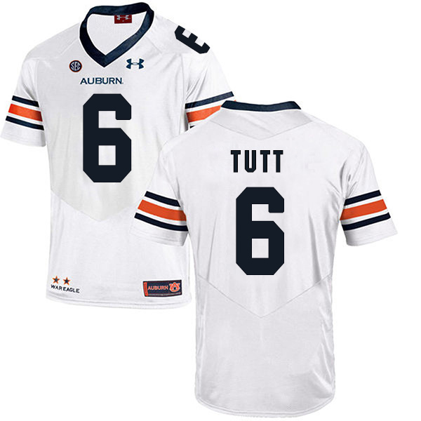 Christian Tutt Auburn Tigers Men's Jersey - #6 NCAA White Stitched Authentic