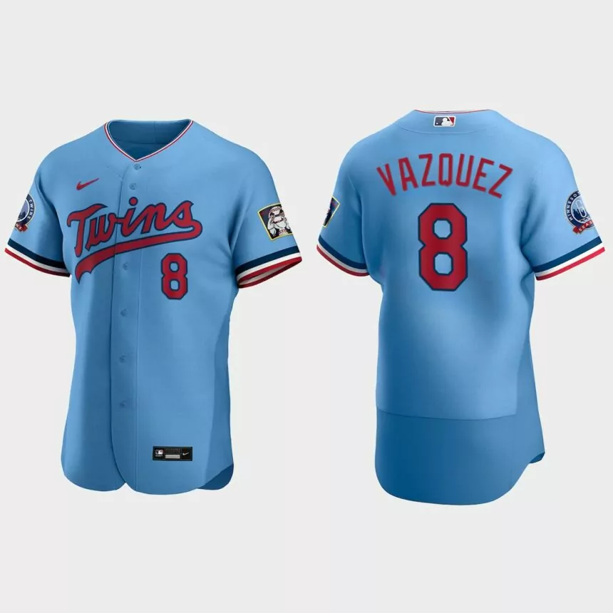 Christian Vazquez Minnesota Twins Authentic Alternate Jersey – Light Blue