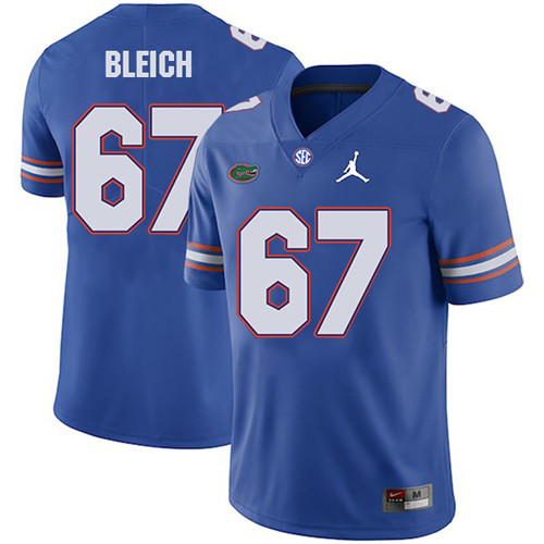 Christopher Bleich Florida Gators Men's Jersey - #67 NCAA Blue Stitched Jordan Authentic