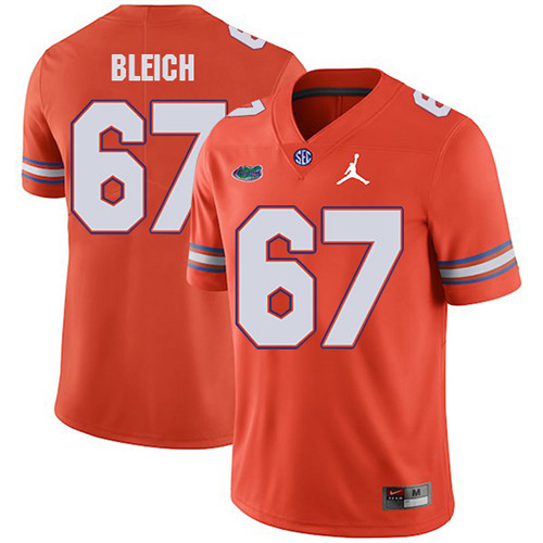 Christopher Bleich Florida Gators Men's Jersey - #67 NCAA Orange Stitched Jordan Authentic