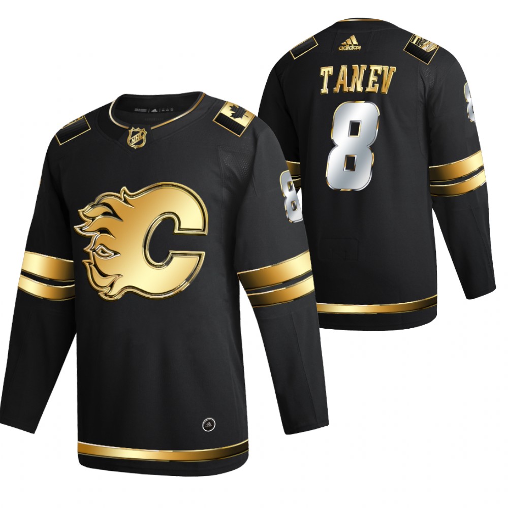 Christopher tanev Calgary Flames Black 2021 Golden Edition Jersey Limited Authentic