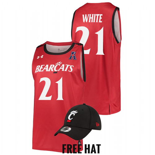 Cincinnati Bearcats James White College Basketball Red Alumni Jersey Men