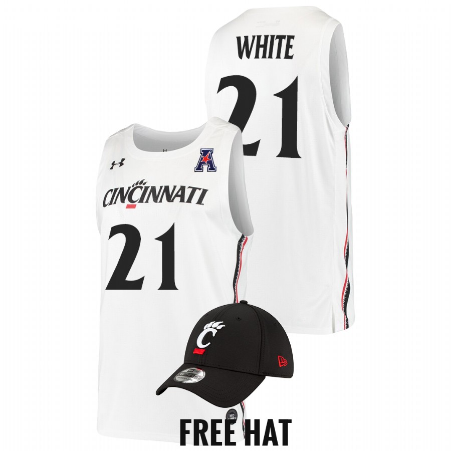 Cincinnati Bearcats James White College Basketball White Alumni Jersey Men
