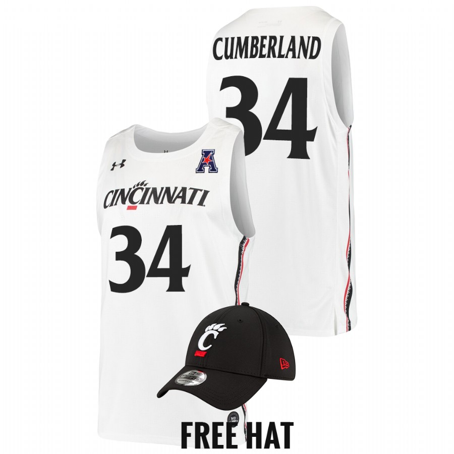 Cincinnati Bearcats Jarron Cumberland College Basketball White Alumni Jersey Men
