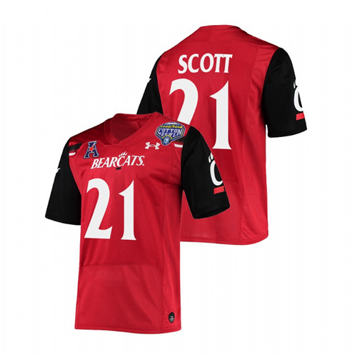 Cincinnati Bearcats Tyler Scott 2021 Cotton Bowl Red Jersey College Football Playoff