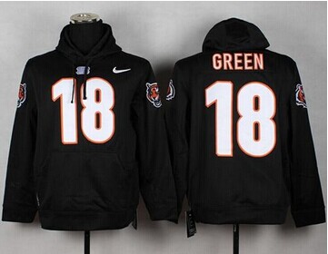 Cincinnati Bengals #18 A.J. Green Black Pullover NFL Hoodie