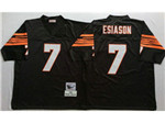 Cincinnati Bengals #7 Boomer Esiason 1989 Throwback Black Jersey 