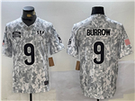 Cincinnati Bengals #9 Joe Burrow Arctic Camo 2024 Salute To Service Limited Jersey