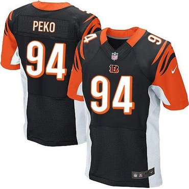 Cincinnati Bengals #94 Domata Peko Black Team Color NFL Elite Jersey