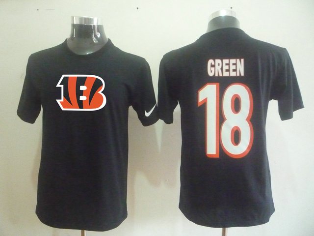 Cincinnati Bengals 18 A.j. Green Name & Number T-Shirt Black