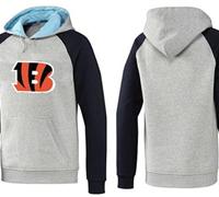 Cincinnati Bengals Logo Pullover Hoodie Grey & Blue