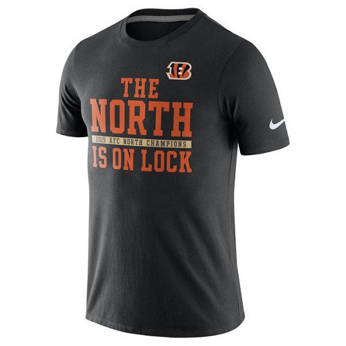 Cincinnati Bengals Nike Black 2015 AFC North Division Champions T-Shirt