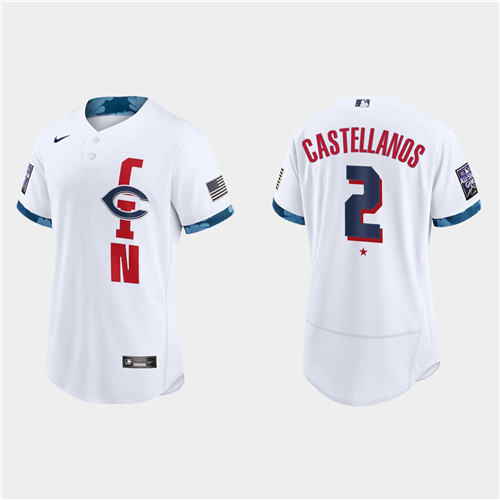Cincinnati Reds #2 Nick Castellanos 2021 Mlb All Star Game Authentic White Jersey