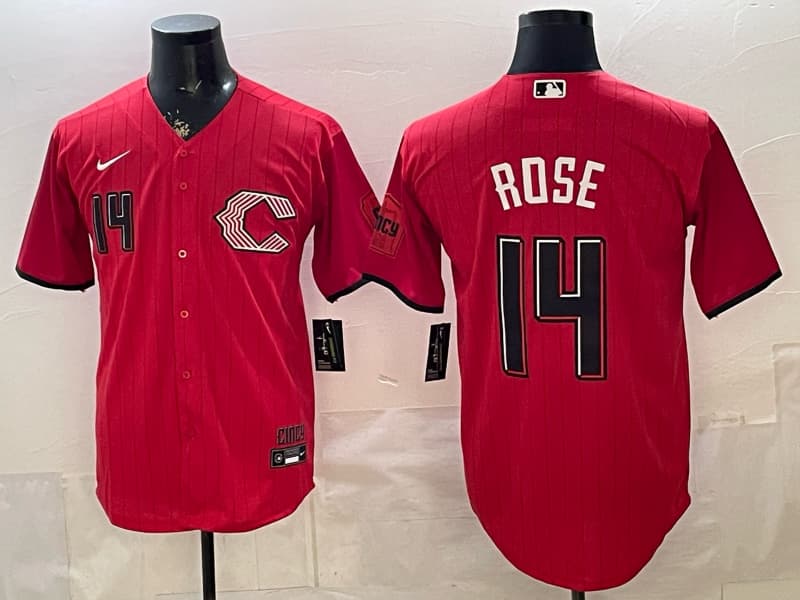 Cincinnati Reds 2026 City Connect Vapor Premier Limited Jersey - All Stitched 14 ROSE