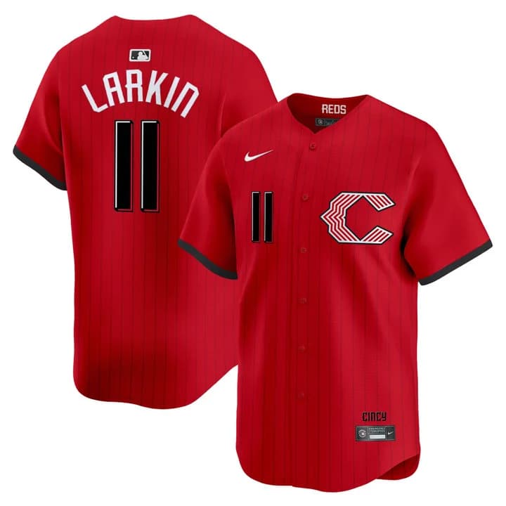 Cincinnati Reds 2026 City Connect Vapor Premier Limited Jersey - All Stitched Barry Larkin
