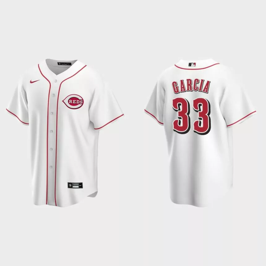 Cincinnati Reds Aramis Garcia Replica Home Jersey – White