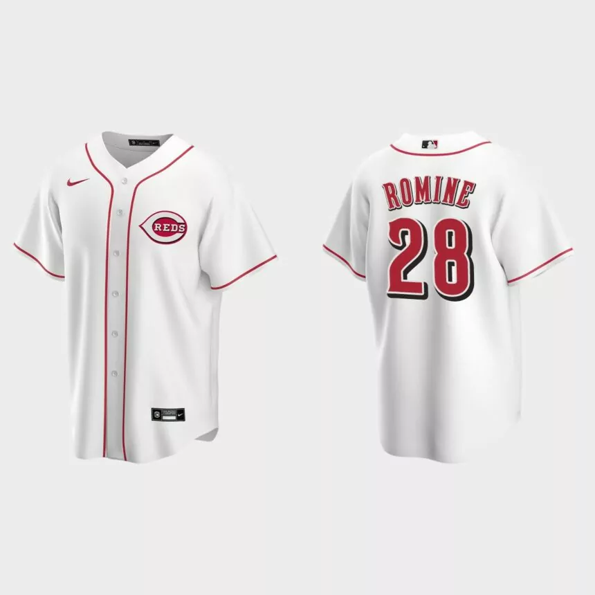 Cincinnati Reds Austin Romine Replica Home Jersey – White