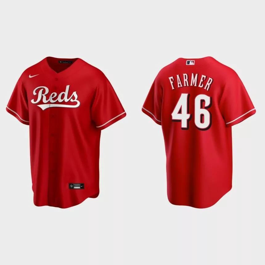 Cincinnati Reds Buck Farmer Replica Alternate Jersey – Scarlet