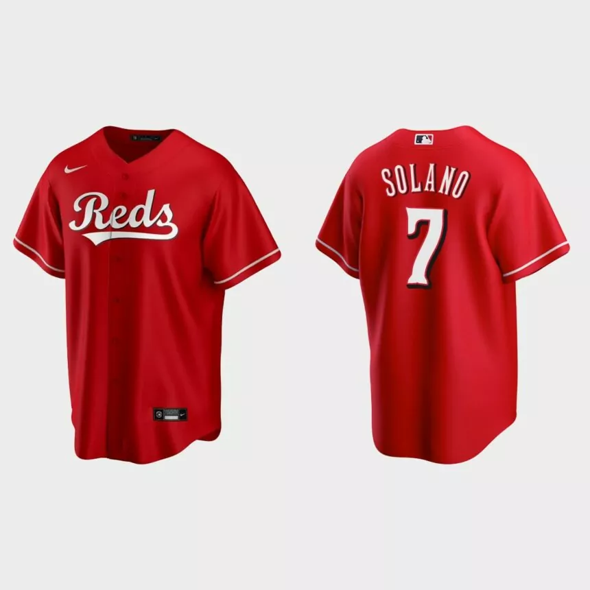 Cincinnati Reds Donovan Solano Replica Alternate Jersey – Scarlet