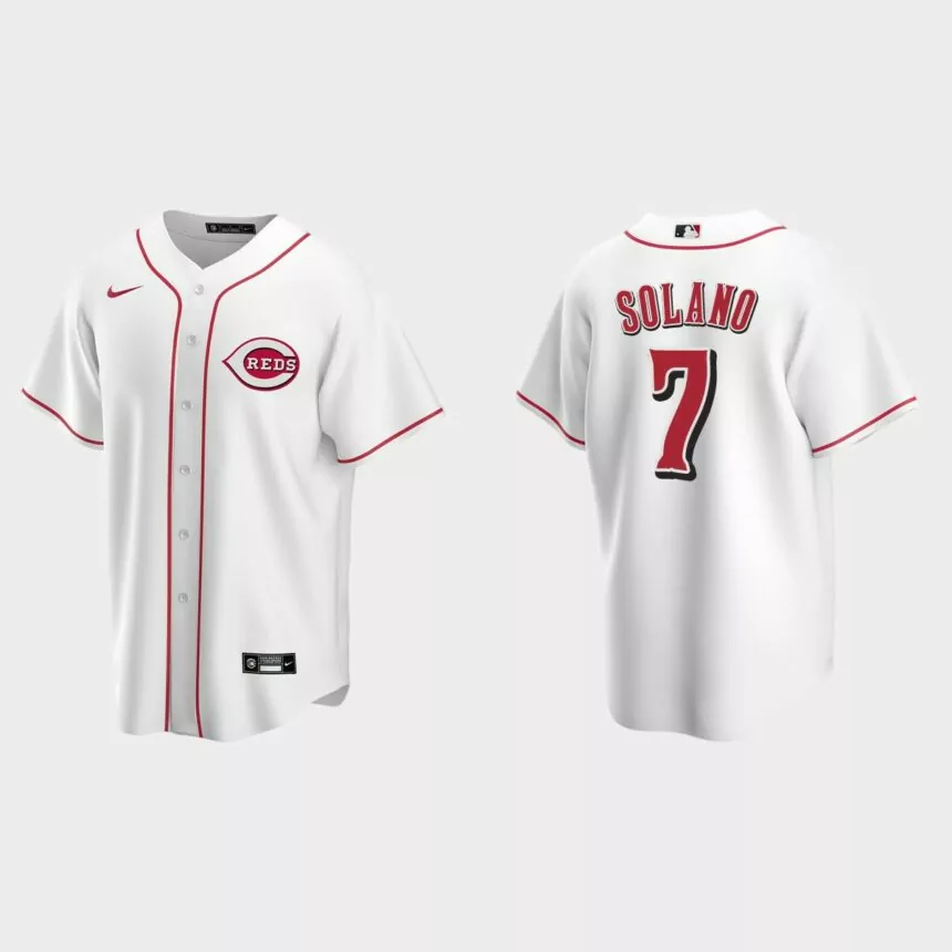 Cincinnati Reds Donovan Solano Replica Home Jersey – White