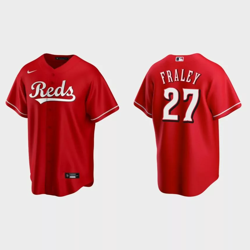 Cincinnati Reds Jake Fraley Replica Alternate Jersey – Scarlet