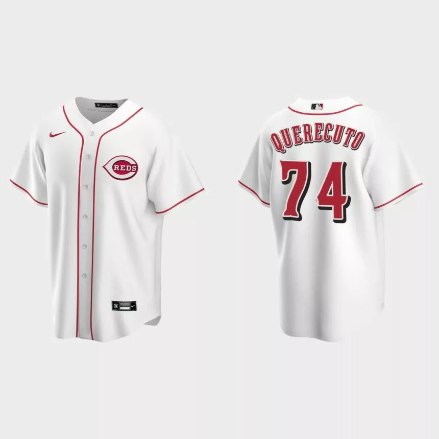 Cincinnati Reds Juniel Querecuto Replica Home Jersey – White