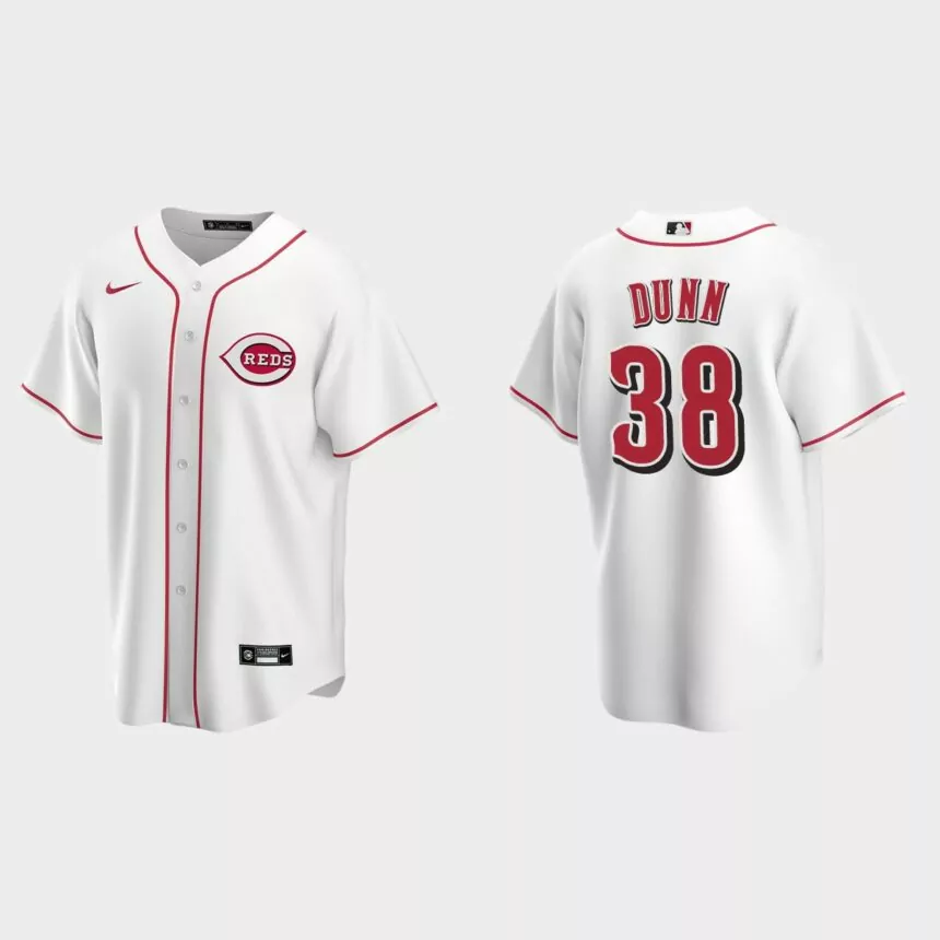 Cincinnati Reds Justin Dunn Replica Home Jersey – White