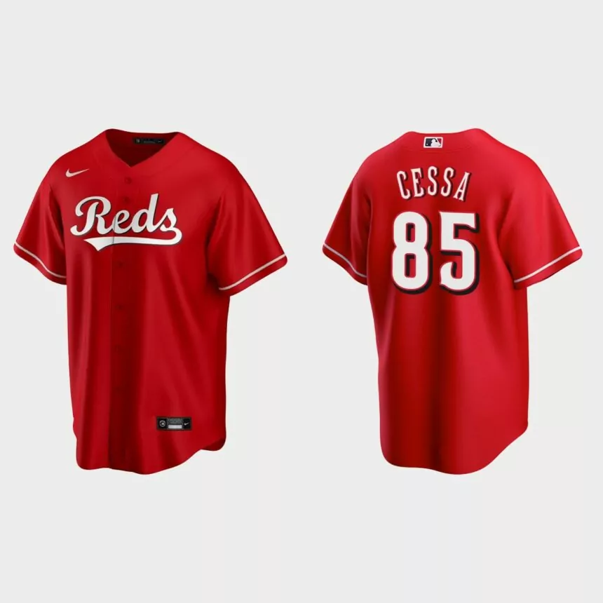 Cincinnati Reds Luis Cessa Replica Alternate Jersey – Scarlet