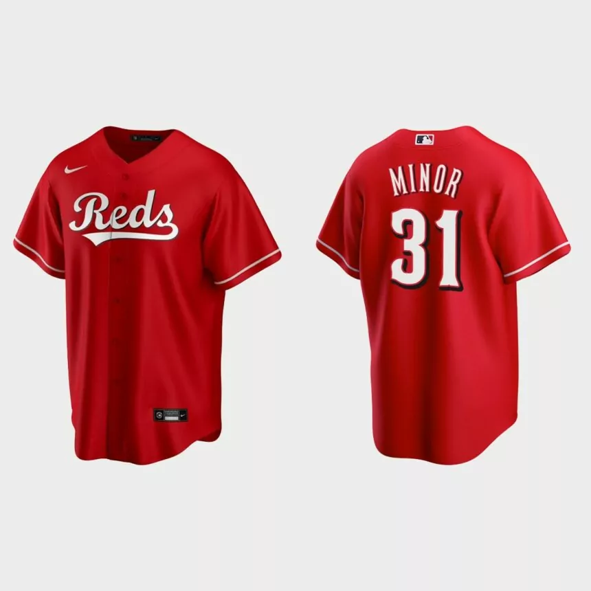 Cincinnati Reds Mike Minor Replica Alternate Jersey – Scarlet