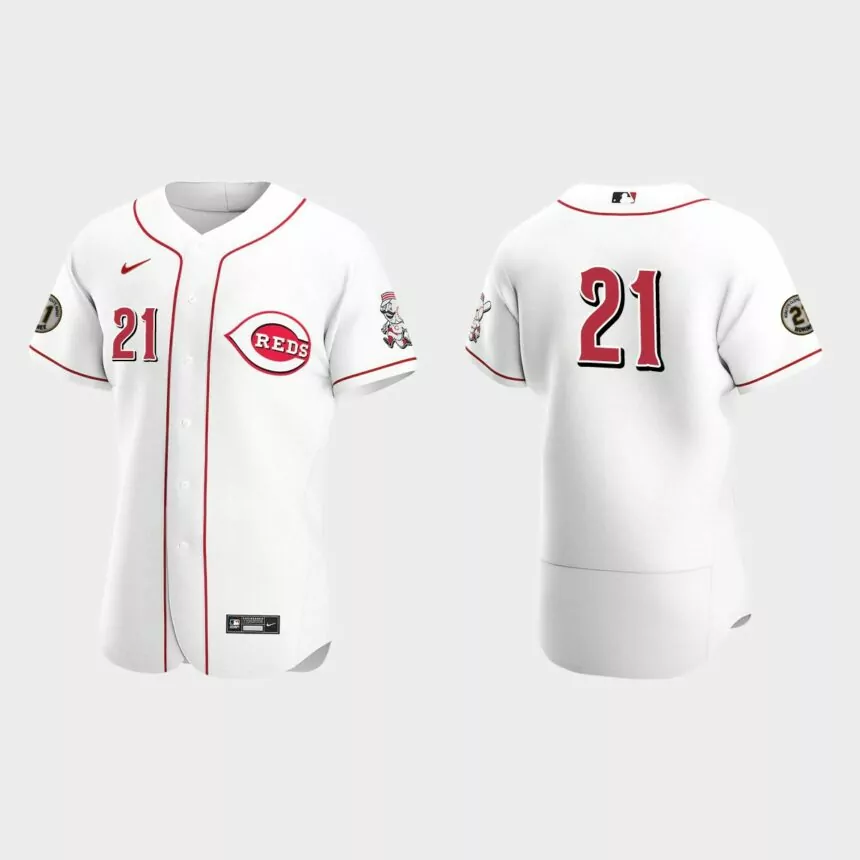 Cincinnati Reds Roberto Clemente Day Authentic Jersey – White