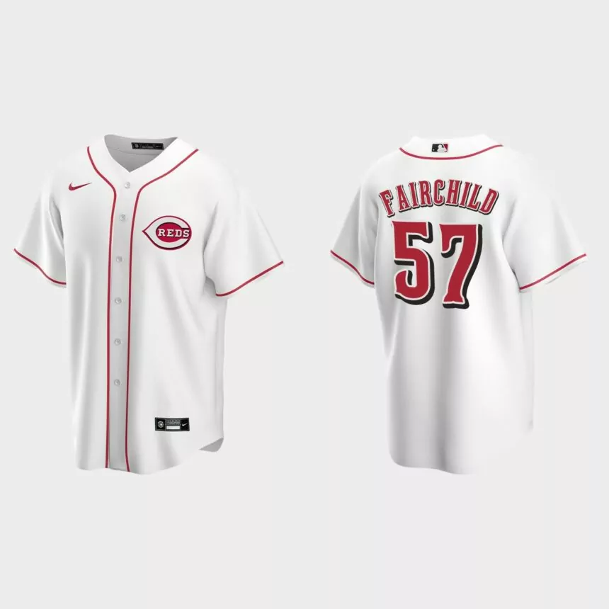 Cincinnati Reds Stuart Fairchild Replica Home Jersey – White